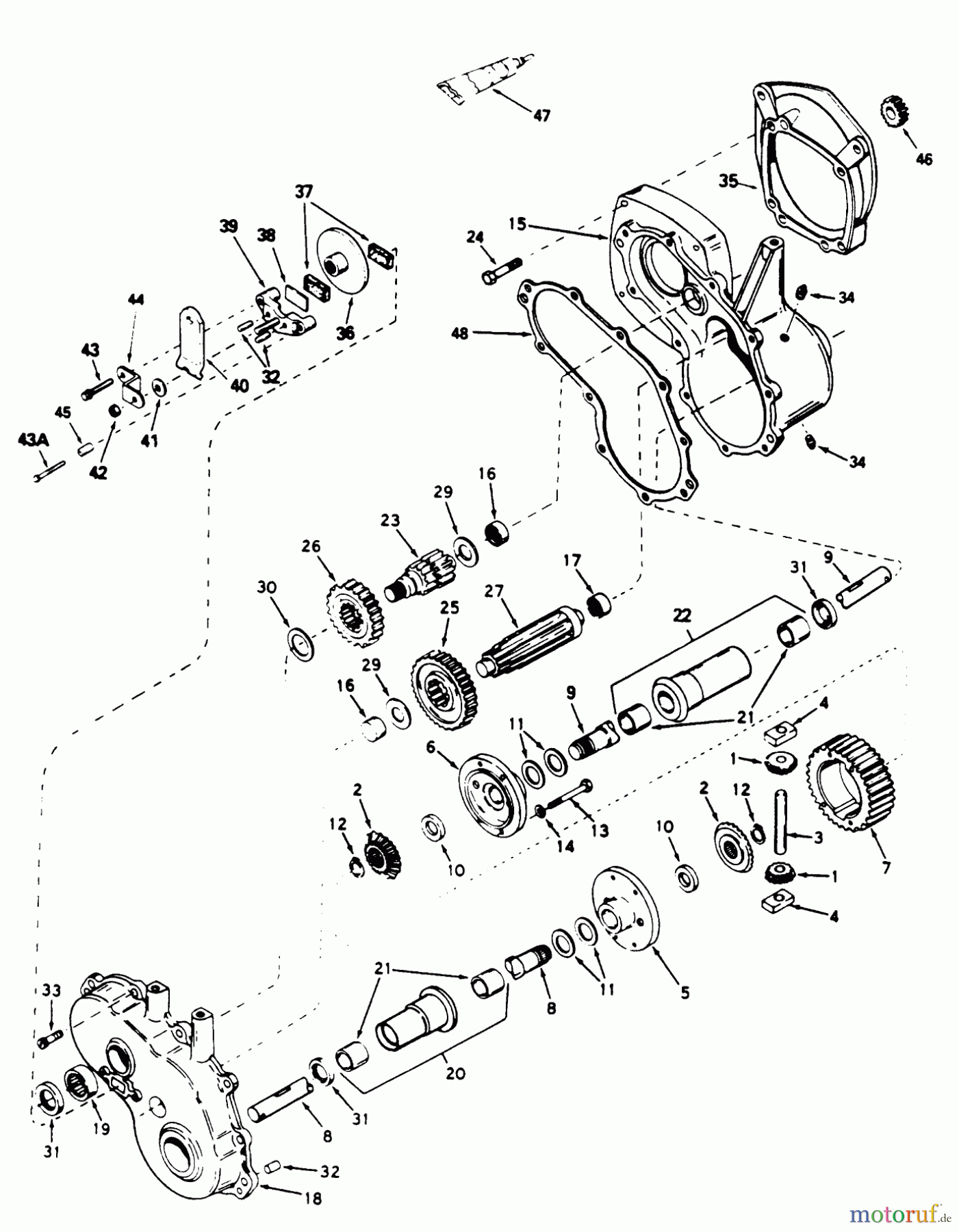  Toro Neu Mowers, Lawn & Garden Tractor Seite 1 30610 (120) - Toro Proline 120, 1994 (490001-499999) DIFFERENTIAL ASSEMBLY NO. 1310-001A