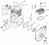 Toro 51-12KE01 (312-H) - 312-H Garden Tractor, 1991 (1000001-1999999) Listas de piezas de repuesto y dibujos KOHLER CRANKCASE & CYLINDER HEAD
