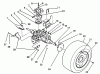 Toro 42-16BE01 (246-H) - 246-H Yard Tractor, 1992 (2000001-2999999) Listas de piezas de repuesto y dibujos REAR WHEEL AND TRANSMISSION ASSEMBLY