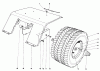 Toro 55152 (888) - 888 matic Tractor, 1970 (0000001-0999999) Listas de piezas de repuesto y dibujos REAR TIRE AND FENDER ASSEMBLY