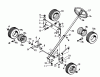 Toro 57201 - 25" Lawn Tractor, 1968 (8000001-8999999) Listas de piezas de repuesto y dibujos FRONT END AND WHEELS