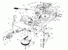 Toro 57356 (11-42) - 11-42 Lawn Tractor, 1984 (4000001-4999999) Listas de piezas de repuesto y dibujos FRAME & PULLEY ASSEMBLY 36" SNOWTHROWER ATTACHMENT MODEL NO. 59160 (OPTIONAL)
