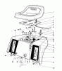 Toro 57400 - 12 hp Electric Start Lawn Tractor, 1988 (8000001-8999999) Listas de piezas de repuesto y dibujos REAR BODY & SEAT ASSEMBLY