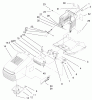 Toro 71199 (12-32XL) - 12-32XL Lawn Tractor, 2000 (200000001-200999999) Listas de piezas de repuesto y dibujos HOOD & TOWER ASSEMBLY