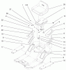 Toro 71199 (12-32XL) - 12-32XL Lawn Tractor, 2000 (200000001-200999999) Listas de piezas de repuesto y dibujos REAR BODY & SEAT ASSEMBLY