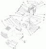 Toro 71223 (16-38XL) - 16-38XL Lawn Tractor, 2001 (210000001-210999999) Listas de piezas de repuesto y dibujos HOOD & TOWER ASSEMBLY