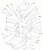 Toro 71223 (16-38XL) - 16-38XL Lawn Tractor, 2001 (210000001-210999999) Listas de piezas de repuesto y dibujos REAR BODY & SEAT ASSEMBLY