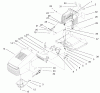 Toro 71228 (17-44HXL) - 17-44HXL Lawn Tractor, 2002 (220000001-220010000) Listas de piezas de repuesto y dibujos HOOD AND TOWER ASSEMBLY