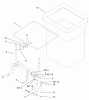 Toro 79160 - 44" Vac Bagger, TimeCutter Z Riding Mowers, 2002 (220000001-220999999) Listas de piezas de repuesto y dibujos BAG AND FRAME ASSEMBLY