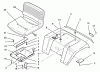 Toro 72040 (244-5) - 244-5 Yard Tractor, 1993 (3900001-3999999) Listas de piezas de repuesto y dibujos FENDER AND SEAT ASSEMBLY
