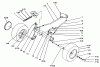 Toro 72042 (264-6) - 264-6 Yard Tractor, 1994 (4900001-4999999) Listas de piezas de repuesto y dibujos FRONT AXLE