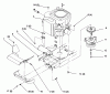 Toro 72043 (264-H) - 264-H Yard Tractor, 1995 (5901476-5999999) Listas de piezas de repuesto y dibujos TWIN CYLINDER ENGINE, MUFFLER, AND P.T.O.