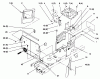 Toro 72046 (265-H) - 265-H Lawn and Garden Tractor, 1996 (6900001-6999999) Listas de piezas de repuesto y dibujos HOODSTAND AND FIREWALL