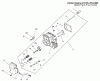 Toro 72051 (265-H) - 265-H Lawn and Garden Tractor, 2001 (210000001-210999999) Listas de piezas de repuesto y dibujos CYLINDER HEAD, VALVE AND BREATHER ASSEMBLY