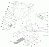 Toro 72051 (265-H) - 265-H Lawn and Garden Tractor, 2001 (210000001-210999999) Listas de piezas de repuesto y dibujos FENDER AND FOOTRESTS ASSEMBLY