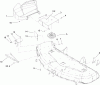 Toro 79166 - 48" Vac-Bagger, TimeCutter Z Riding Mowers, 2006 (260000001-260999999) Listas de piezas de repuesto y dibujos BLOWER DECK MOUNTING ASSEMBLY
