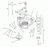Toro 72084 (266-H) - 266-H Yard Tractor, 1996 (6900001-6999999) Listas de piezas de repuesto y dibujos CRANKCASE KOHLER ENGINE CV16S-PS61514