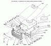 Toro 72104 (267-H) - 267-H Lawn and Garden Tractor, 1996 (6900001-6999999) Listas de piezas de repuesto y dibujos HOOD AND GRILL