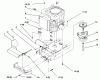 Toro 72104 (267-H) - 267-H Lawn and Garden Tractor, 1996 (6900001-6999999) Listas de piezas de repuesto y dibujos TWIN CYLINDER ENGINE, MUFFLER, AND P.T.O.