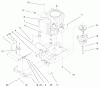 Toro 72086 (268-H) - 268-H Lawn and Garden Tractor, 1999 (9900001-9999999) Listas de piezas de repuesto y dibujos TWIN CYL. ENGINE, MUFFLER, & PTO ASSEMBLY