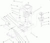 Toro 72106 (270-H) - 270-H Lawn and Garden Tractor, 1999 (9900001-9999999) Listas de piezas de repuesto y dibujos TWIN CYL. ENGINE, MUFFLER, & PTO ASSEMBLY