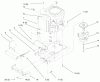 Toro 72110 (270-H) - 270-H Lawn and Garden Tractor, 1997 (7900001-7999999) Listas de piezas de repuesto y dibujos TWIN CYLINDER ENGINE, MUFFLER, AND P.T.O