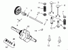 Toro 73380 (312-8) - 312-8 Garden Tractor, 1993 (3900001-3999999) Listas de piezas de repuesto y dibujos CAMSHAFT, CRANKSHAFT AND VALVES