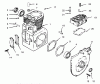 Toro 73400 (314-8) - 314-8 Garden Tractor, 1995 (5900001-5999999) Listas de piezas de repuesto y dibujos CRANKCASE AND CYLINDER HEAD