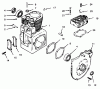 Toro 73401 (314-H) - 314-H Garden Tractor, 1995 (5901261-5999999) Listas de piezas de repuesto y dibujos CRANKCASE AND CYLINDER HEAD