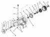 Toro 73401 (314-H) - 314-H Garden Tractor, 1995 (5901261-5999999) Listas de piezas de repuesto y dibujos TRANSAXLE ASSEMBLY #1