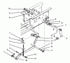 Toro 73501 (520-H) - 520-H Garden Tractor, 1995 (59000001-59000411) Listas de piezas de repuesto y dibujos HYDROSTATIC LIFT LINKAGE