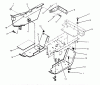 Toro 73501 (520-H) - 520-H Garden Tractor, 1995 (59000412-59002868) Listas de piezas de repuesto y dibujos BELT GUARD AND FOOTREST ASSEMBLY