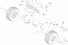 Toro 74573 (DH 200) - DH 200 Lawn Tractor, 2008 (280000001-280999999) Pièces détachées FRONT AXLE ASSEMBLY