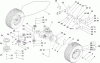 Toro 74573 (DH 200) - DH 200 Lawn Tractor, 2008 (280000001-280999999) Listas de piezas de repuesto y dibujos TRANSMISSION DRIVE ASSEMBLY