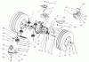 Toro 74590 (190-DH) - 190-DH Lawn Tractor, 2000 (200000001-200999999) Listas de piezas de repuesto y dibujos TRANSMISSION DRIVE ASSEMBLY