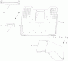 Toro 74596 (DH 220) - DH 220 Lawn Tractor, 2012 (SN 312000001-312999999) Listas de piezas de repuesto y dibujos TUNNEL AND COLLECTOR PLATE ASSEMBLY
