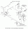 Toro E2-12KE01 (212-H) - 212-H Tractor, 1989 Listas de piezas de repuesto y dibujos BRAKE AND CLUTCH LINKAGE-MECHANICAL TRANSMISSION