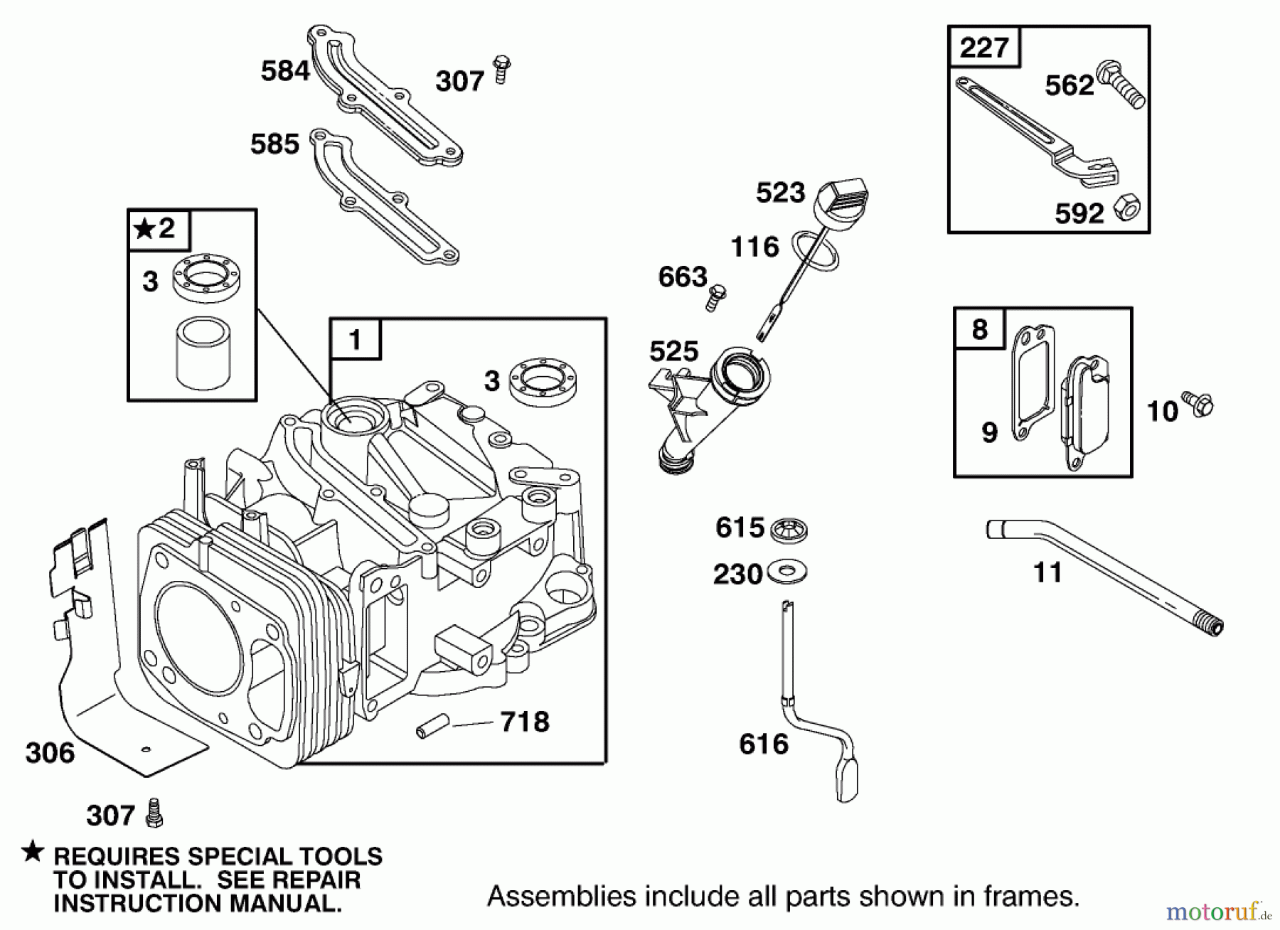  Toro Neu Accessories, Mower 98-9240 - Toro Proline Conversion Kit, GTS 200 BBC Engine ENGINE GTS-200 #1