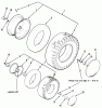 Toro 33-08X301 (108-R) - 108-R Rear Engine Rider, 1985 Listas de piezas de repuesto y dibujos WHEELS AND TIRES