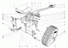 Toro 56005 - 25" Sportsman Lawnmower, 1972 (2000001-2999999) Pièces détachées FRONT AXLE AND WHEEL ASSEMBLY