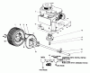 Toro 56006 - 25" Premium Rider, 1976 (6000001-6999999) Listas de piezas de repuesto y dibujos ENGINE AND DIFFERENTIAL ASSEMBLY
