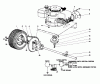 Toro 56022 - 25" Premium Rider, 1975 (5000001-5999999) Listas de piezas de repuesto y dibujos ENGINE AND DIFFERENTIAL ASSEMBLY MODEL NO. 56022