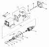 Toro 56033 - 25" Premium Rider Keylectric, 1974 (4000001-4999999) Listas de piezas de repuesto y dibujos 12 VOLT ELECTRIC STARTER NO. 33606