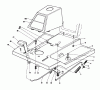 Toro 56123 (8-25) - 8-25 Rear Engine Rider, 1990 (0000001-0999999) Listas de piezas de repuesto y dibujos FRONT BODY ASSEMBEY