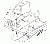 Toro 56127 (7-25) - 7-25 Rear Engine Rider, 1988 (8000001-8999999) Listas de piezas de repuesto y dibujos FRONT BODY ASSEMBLY