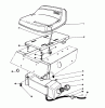 Toro 56132 (825) - 825 Recycler Rider, 1991 (1000001-1999999) Listas de piezas de repuesto y dibujos SEAT & GAS TANK ASSEMBLY