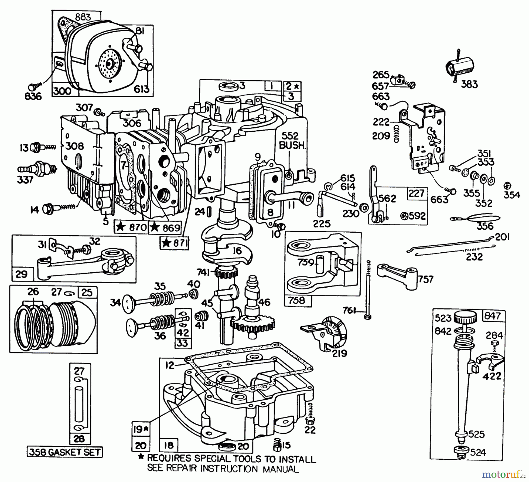  Toro Neu Mowers, Rear-Engine Rider 56138 (8-32) - Toro 8-32 Rear Engine Rider, 1983 (3000001-3999999) ENGINE BRIGGS & STRATTON MODEL NO. 191702-2133-01 #1