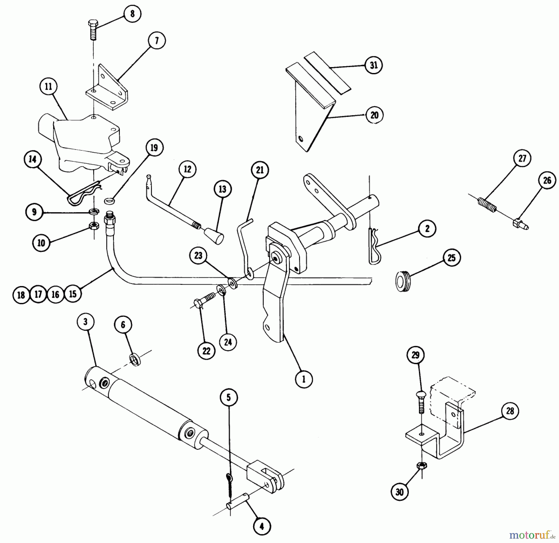  Toro Neu Accessories 84111 - Toro Hydraulic Lift, 1971 PARTS LIST