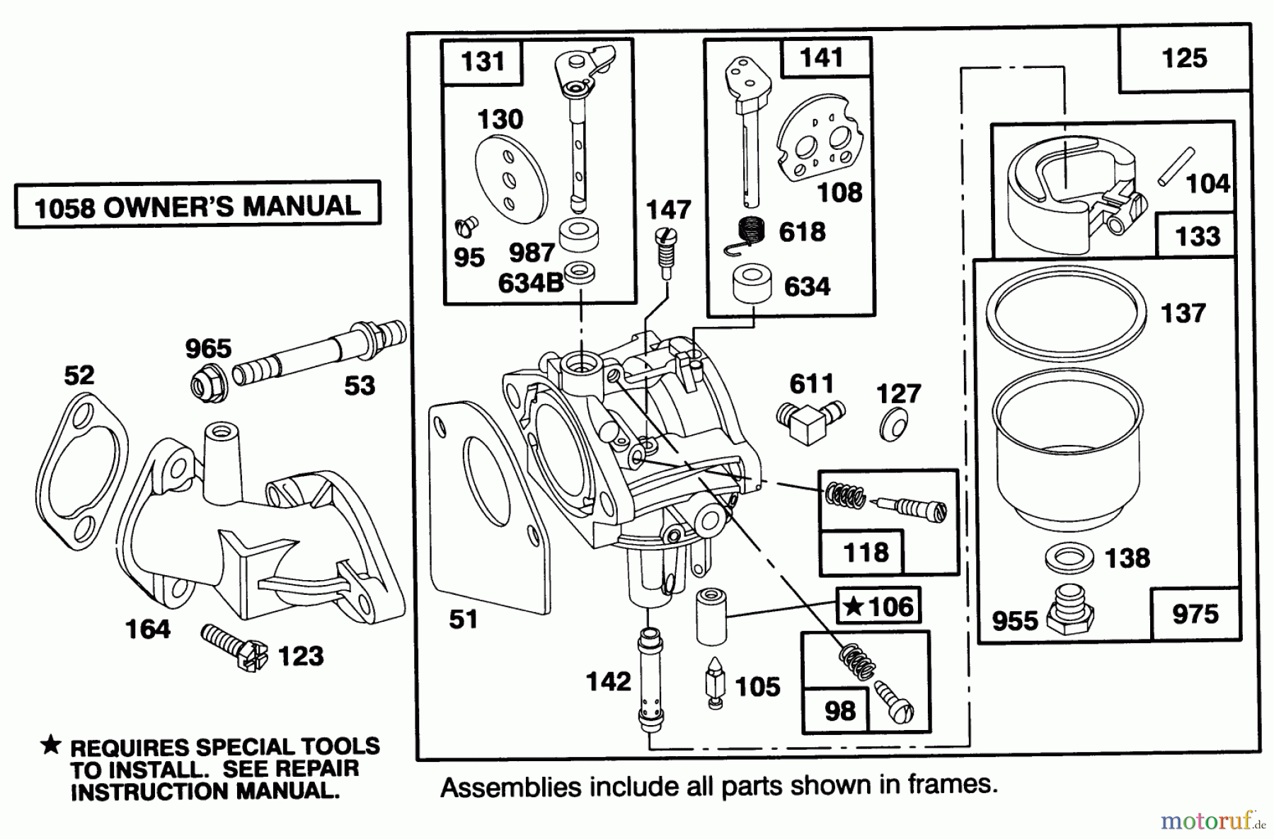  Toro Neu Mowers, Rear-Engine Rider 70141 (12-32) - Toro 12-32 Rear Engine Rider, 1994 (49000001-49999999) ENGINE BRIGGS & STRATTON MODEL 283707-0160-01 #3