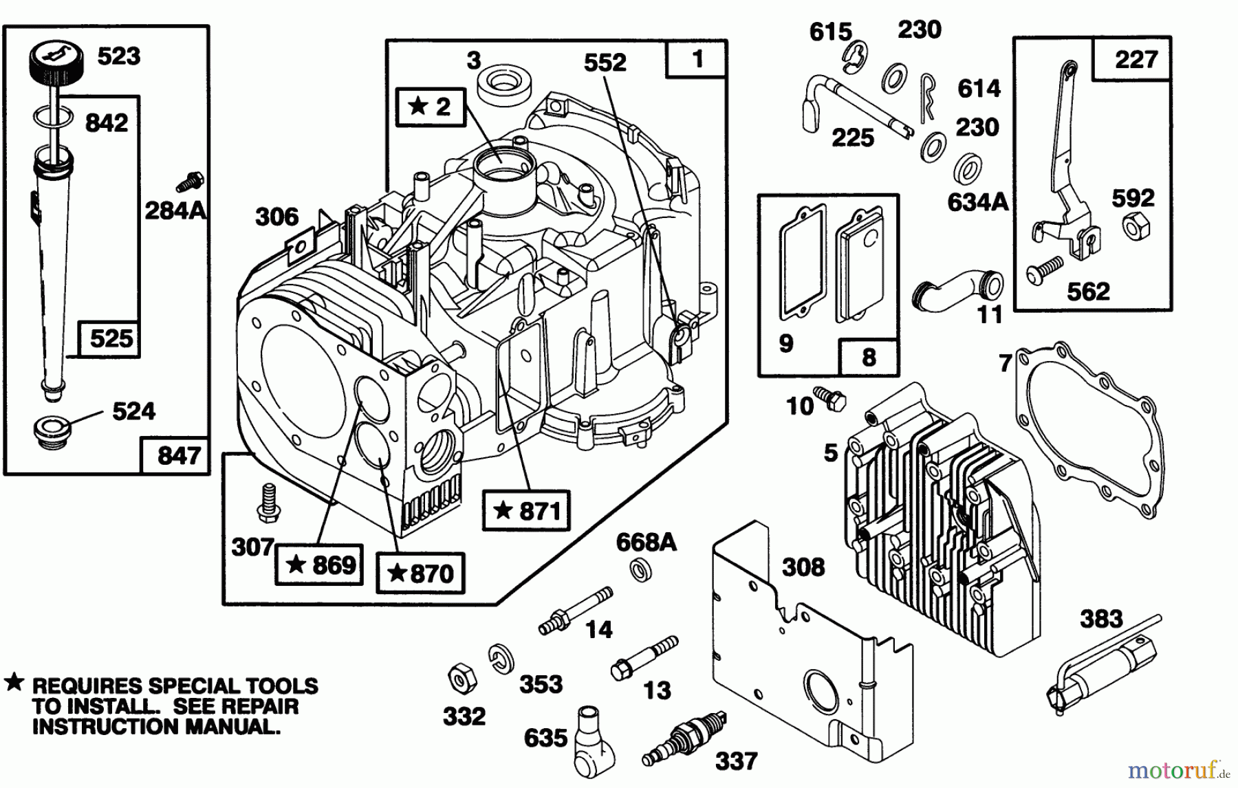  Toro Neu Mowers, Rear-Engine Rider 70141 (12-32) - Toro 12-32 Rear Engine Rider, 1995 (59000001-59999999) ENGINE BRIGGS & STRATTON MODEL 283707-0160-01 #1